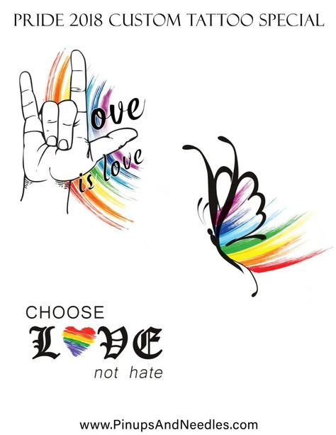 Custom Discounted Pride Tattoos 2018! June 19th-24th | Pride Ally Tattoo Ideas, Ally Tattoo, Pride Tattoo Ideas, Ally Lgbtq, Tattoo Special, Tattoo Ideas Men, Pride Designs, Pride Ally, Pride Tattoo