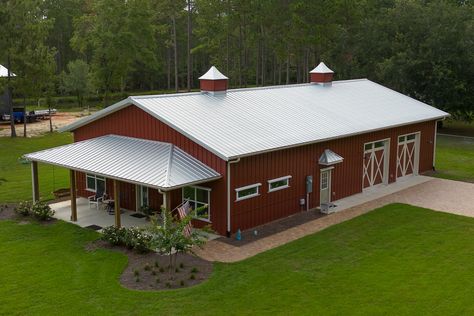 Morton Building Homes, Equestrian Building, Post Frame Construction, Garage To Living Space, Morton Building, Gambrel Roof, Pole Barns, Building House Plans Designs, Building Projects