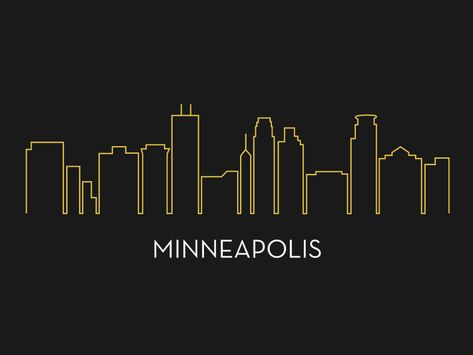 Minneapolis Skyline illustration work line skyline minnesota minneapolis Minneapolis Skyline Outline, Minneapolis Skyline Tattoo, Minnesota Tattoo Ideas, Minnesota Tattoo, Skyline Tattoo, Skyline Illustration, Minneapolis Skyline, Skyline Design, Illustration Work