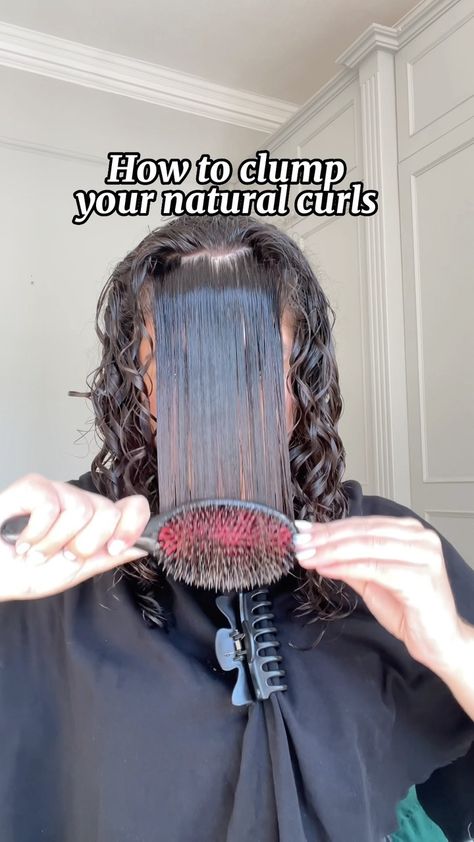 Color Wow Curly Hair, How To Handle Curly Hair, How To Set Curly Hair, Aubonacci Styler For Curly Hair, How To Style Curls Naturally Curly, How To Clump Curls, Ways To Style Short Curly Hair Natural Curls, Curly Hair Brushed Out, Hair Brushes For Curly Hair