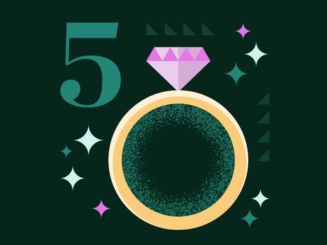 View on Dribbble Five Golden Rings, Golden Rings, Christmas Artwork, Twelve Days Of Christmas, Golden Ring, Apple Picking, Bunting Banner, 12 Days Of Christmas, Silver Spring