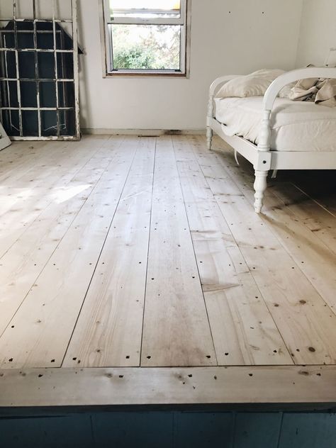 Guest Bedroom Inspiration, Wide Plank Hardwood Floors, Farmhouse Fixer Upper, Guest Bedroom Makeover, Farmhouse Renovation, Wood Floors Wide Plank, Painted Floor, Wide Plank Flooring, Pine Floors