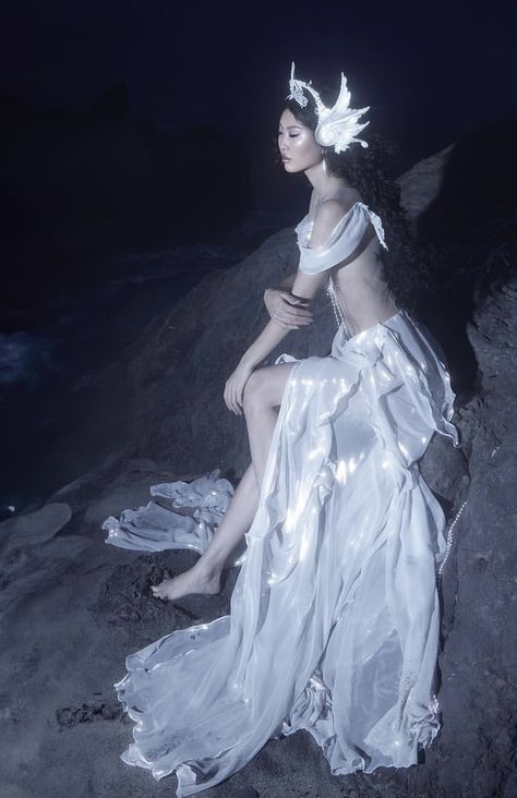 Siren Aesthetic Outfit, Mythical Folklore, Siren Clothes, Siren Wedding, Siren Photoshoot, Siren Fashion, Mermaid Poses, Siren Outfits, Siren Style