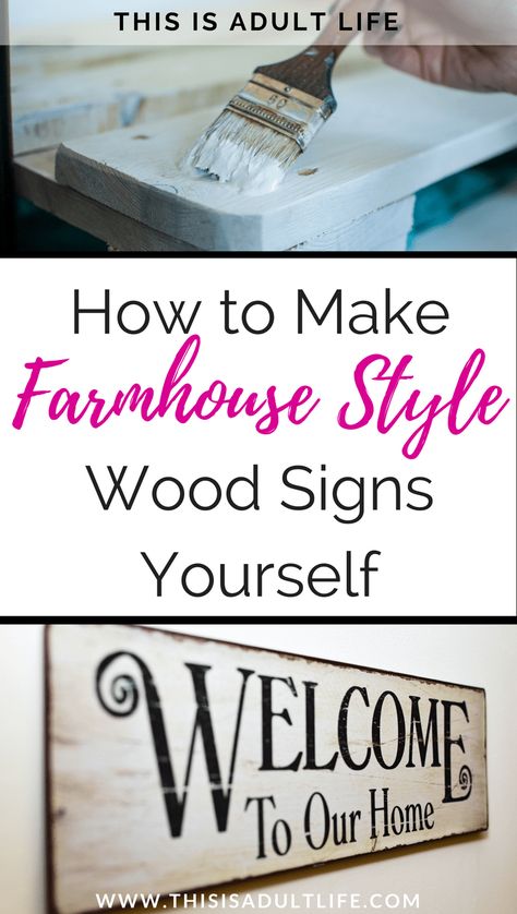 Diy Home Decor Wood, Farmhouse Wood Signs, Home Decor Wood Signs, Door Signs Diy, Farmhouse Crafts, Home Decor Wood, Farmhouse Wood Sign, Barn Wood Signs, Signs Diy