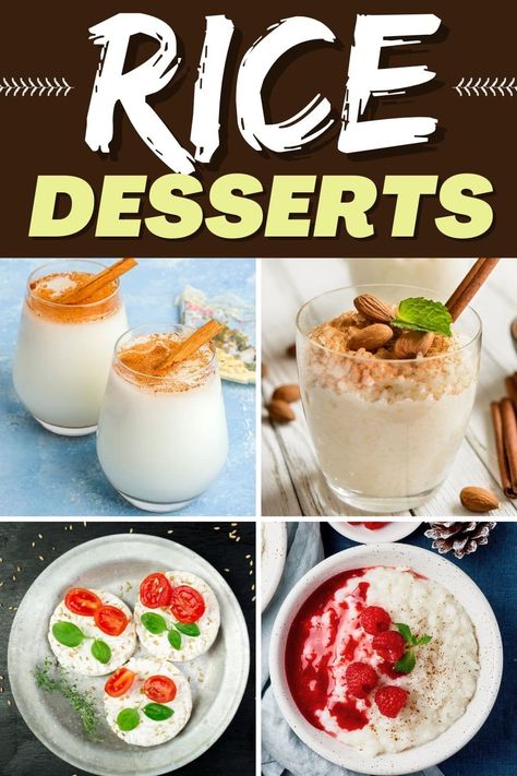 Try something different after dinner with these simple rice desserts. From pudding to cake to fritters, there are plenty of tasty treats you can make with rice. Easy Rice Desserts, Leftover Rice Dessert, Dessert Rice Recipes, Leftover Rice Recipes Desserts, Desserts With Rice, Rice Flour Desserts, Easy Dessert Recipies, Sticky Rice Dessert Recipe, Sweet Rice Dessert