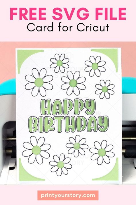 Birthday Card Svg, Free Happy Birthday Cards, Cricut Birthday Cards, Happy Birthday Card Design, Happy Birthday Cards Handmade, Happy Birthday Cards Diy, Cricut Birthday, Free Birthday Card, Joy Cards