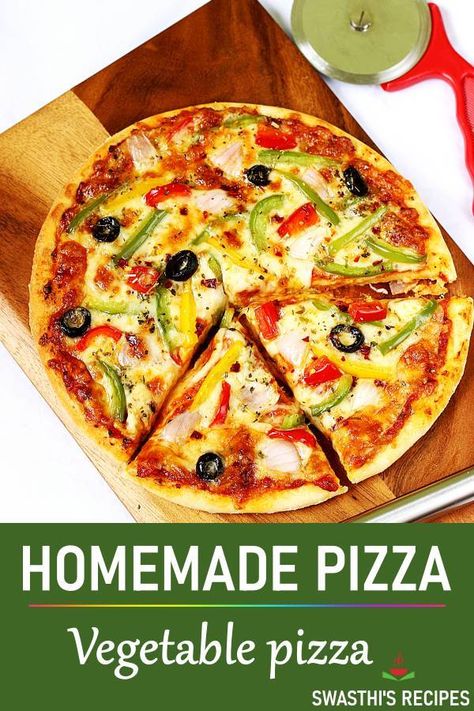 Do you know making pizza at home is super easy? Try this step-by-step guide to make delicious vegetable pizza at home. #pizza #vegetarian Indian Pizza Vegetarian, Veg Pizza Recipes, Home Made Pizza Recipe Easy, Pizza Moodboard, Pizza At Home Easy, Pizza Recipes Vegetarian, Home Made Pizza Recipe, North Indian Vegetarian Recipes, Veg Pizza Recipe