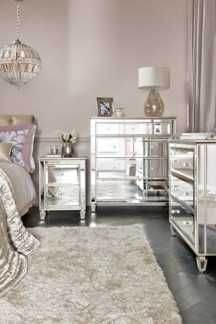 Stunning Mirrored Bedroom Furniture for Elegant Interiors mirrored bedroom furniture a boudoir fit for a princess, thanks to our gorgeous mirrored KNEHWNT Mirrored Bedroom, Mirrored Bedroom Furniture, Glam Bedroom, Furniture Cheap, Bedroom Mirror, Mirrored Furniture, Bedroom Furniture Sets, Beautiful Bedrooms, Bed Room