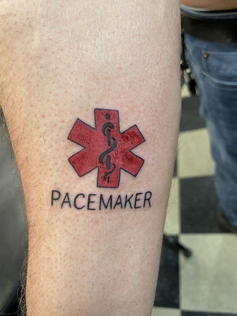 Medical Alert Tattoo Heart, Pacemaker Tattoo, Inside Pc, Medical Alert Tattoo, Medical Tattoo, Medical Alert, Symbolic Tattoos, Heart Tattoo, I Tattoo