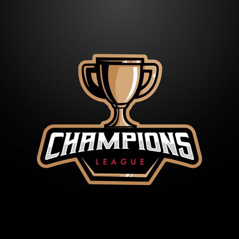 Trophy Logo Design, League Logo Design, Champion Logo Design, Trophy Poster, Trophy Logo, Trophy Art, Esport Logo Design, Logo Moodboard, Champions Leauge