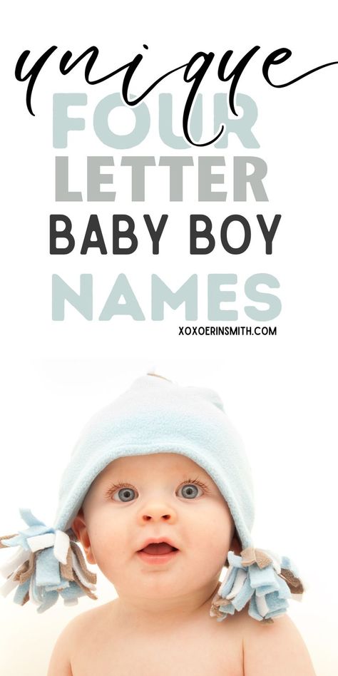 cute baby wearing hat and title unique four letter baby boy names Four Letter Boy Names, 4 Letter Boy Names, Sweet Baby Boy Names, Simple Boy Names, Short Baby Boy Names, Baby Boy Names List, Irish Baby Boy Names, Irish Baby Girl Names, Short Boy Names