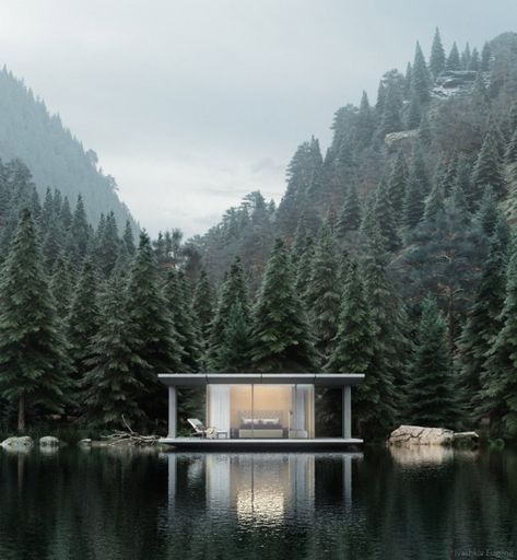 VWArtclub - Alone In Nature Nordic House, Ski Cabin, Stavanger, Minimalist Architecture, Forest House, Design Drawing, Beautiful Architecture, Residential Architecture, Container House