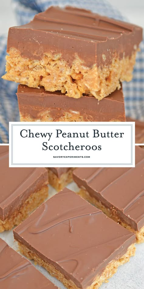 Rice Krispies Peanut Butter, Bake Bar, Scotcheroos Recipe, Peanut Butter Rice Krispie Treats, Biscuits Diététiques, Krispie Treats Recipe, Dessert Bar Recipe, Butter Bars, Rice Krispy