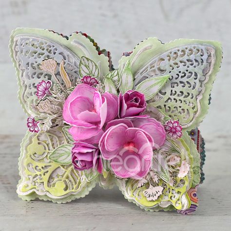 Creative Inspiration for you next Project! Butterfly Shapes, Papercrafting Techniques, Magnolia Collection, Heartfelt Creations Cards, Butterfly Collection, Sweet Magnolia, Pastel Beads, Creative Flower Arrangements, Cardmaking Ideas