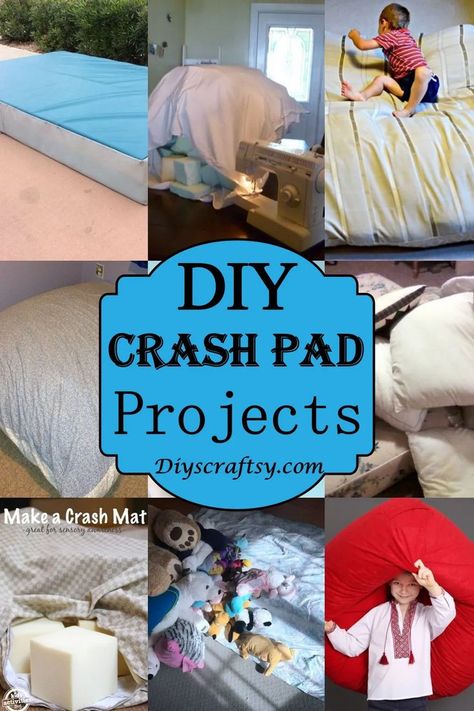 DIY Crash Pad Projects Sensory Crash Pad, Diy Crash Pad Sensory Processing, Crash Pad Sensory, Diy Foam Pit For Kids, Diy Crash Pad, Diy Foam Pit, Sensory Gym, Crash Mat, Diy Futon