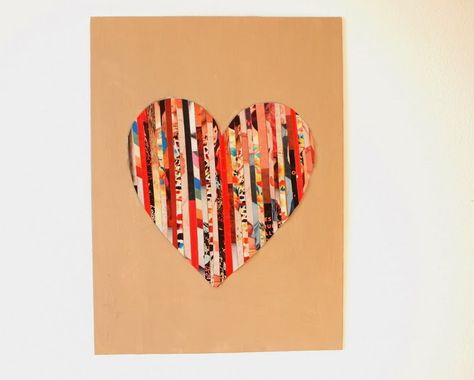 Magazine Crafts, Diy Artwork, Cheap Crafts, Diy Magazine, Valentines Art, Fold Cards, Silhouette Art, Paper Beads, Crafty Diy