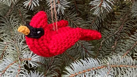 Join Brenda K.B. Anderson on Tuesday, November 14th at 10:00 a.m. CT/11:00 a.m. ET as she demonstrates how to crochet a Cardinal Ornament. Crochet Cardinal Pattern Free, Cardinal Crochet Pattern Free, Cardinal Crochet, Crochet Cardinal, Crochet Bird, Ornament Crochet, Cardinal Ornaments, Easy Crochet Hat, Unique Yarn