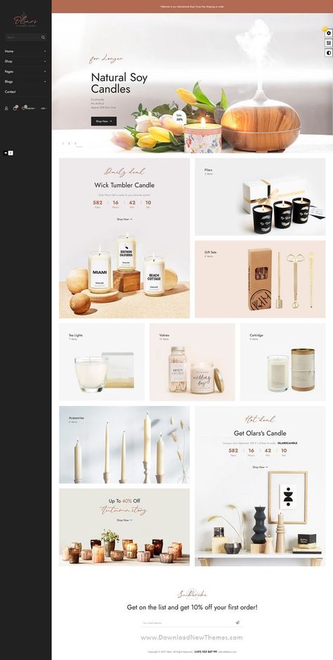 Gift Shop Website Design, Candle Catalog Design, Gift Website Design, Soap Website Design, Candle Website Design, Decor Website Design, Circus Layout, Lehenga Drape, Portfolio Aesthetic