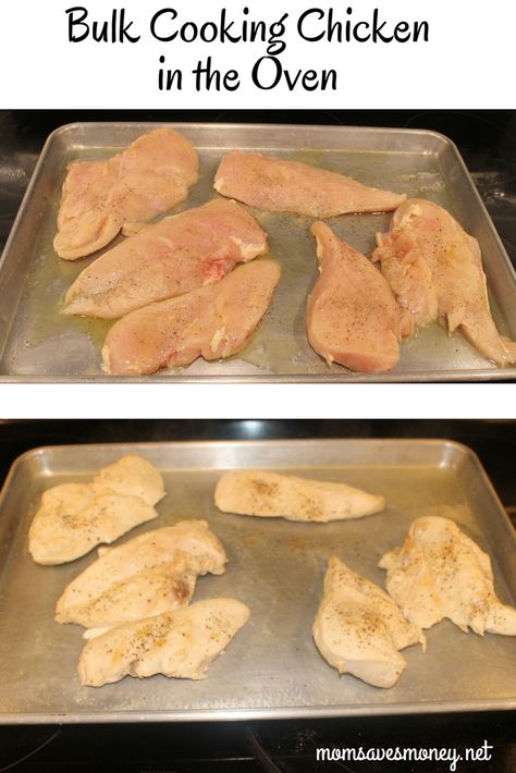 Kitchen Hack – Bulk Cooking Diced Chicken in the Oven! - Mom Saves Money Chicken Breast In The Oven, Casseroles Chicken, Freezing Cooked Chicken, Chicken In The Oven, Frozen Chicken Recipes, Bulk Cooking, Ways To Cook Chicken, Cooking Pumpkin, Pre Cooked Chicken