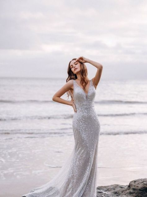 Ariel Inspired Wedding Dress, Ariel Wedding Dress, Disney Fairytale Wedding Dress, Ariel Wedding, Allure Wedding Dresses, Plan Checklist, Glamour Wedding, Reception Dresses, Disney Weddings