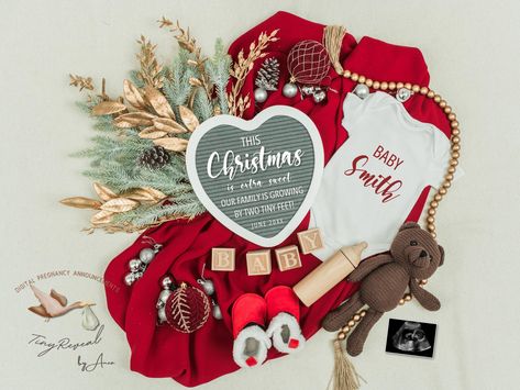 CHRISTMAS Pregnancy Announcement Holiday Digital Baby Announcement Editable Template Instant Download Neutral Gender Reveal Extra Sweet Digital Baby Announcement, Pregnancy Gender, Christmas Baby Announcement, December Baby, Digital Announcement, Digital Pregnancy Announcement, Christmas Pregnancy Announcement, Christmas Pregnancy, Religious Christmas