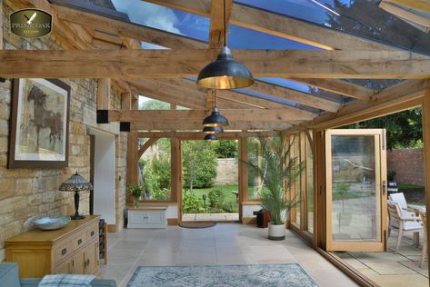 Farmhouse Conservatory, Conservatory Porch, Timber Conservatory Ideas, Steel Conservatory, Wooden Conservatory, Timber Conservatory, Oak Orangery, Lean To Extension, Conservatory House