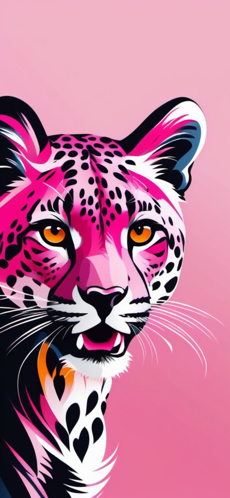 Pink Leopard Painting, Animal Pop Art, Leopard Drawing, African Drawings, Pop Art Animals, Murals Street Art, Tiger Art, Lion Art, Puzzle Art