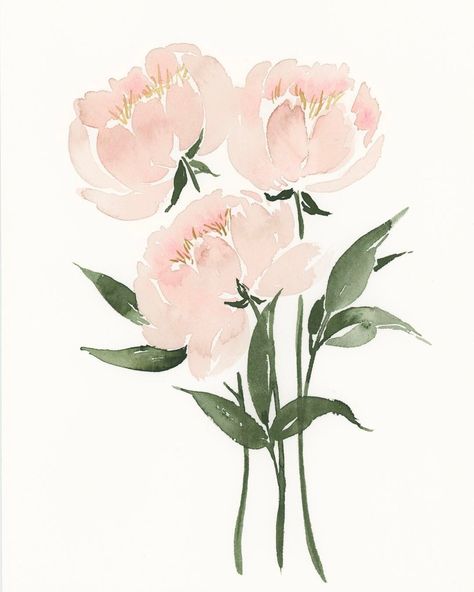 Peony Bouquet, Watercolor Peonies, Watercolor Bouquet, Loose Watercolor, Peonies Bouquet, Watercolor Artists, Peony Flower, Artist On Instagram, Wedding Stationary