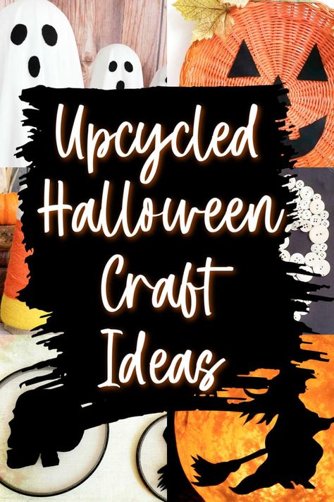 Looking for some creepy-crafty inspiration to celebrate Halloween? These Halloween crafts all started from thrift store finds which means they are delightfully unique and frugal projects to make this Spooky Season! Diy Halloween Decorations Upcycle, Upcycled Halloween Crafts, Thrift Store Halloween Decorations, Halloween Thrift Store Diy, Upcycle Halloween Decorations, Vintage Halloween Crafts Diy, Spooky Crafts For Adults, Halloween Diy Crafts Projects, Halloween Crafts For Adults Diy