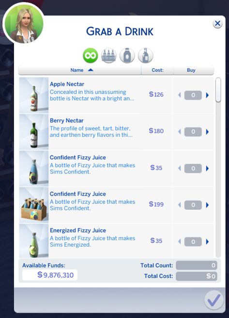 New Mod: Purchase Bottled Drinks v. 1.1.0 [public] | Patreon Sims 4 Custom Drink Mod, Sims 4 Alcoholic Trait, Sims 4 Cc Drink Tray, Sims 4 Mods Alcohol, Sims 4 Cc Alcohol Mod, Sims 4 Drinking Mod, Sims 4 Functional Alcohol, Sims 4 Alcohol Mod, Sims 4 Alcohol