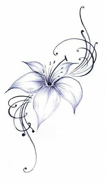 Lilly Flower Tattoo, Tattoo Lily, Lillies Tattoo, Lily Tattoo Design, Lily Flower Tattoos, Lilly Flower, Muster Tattoos, Small Flower Tattoos, Butterfly Tattoos