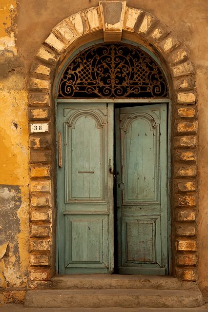 Saint-Louis, Senegal Beautiful Doors Entrance, Beautiful Doors Italy, African Doors, Pretty Door, Historic Doors, Senegal Africa, Green Doors, Italian Doors, When One Door Closes