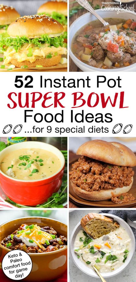 Instapot Superbowl Recipes, Super Bowl Soup Ideas, Instant Pot Superbowl Recipes, Instant Pot Party Food, Bowl Food Ideas, Super Bowl Food Ideas, Super Bowl Food Easy, Paleo Comfort Food, Instant Pots