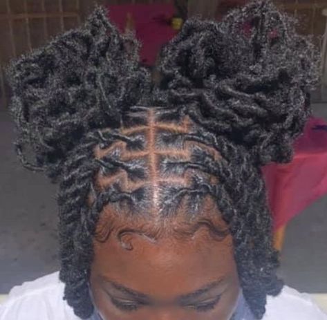 Down Locs Hairstyles For Women, Two Ponytails Loc Styles, Pedal Loc Bun Styles, Invisible Locks Styles, 2 Ponytail Loc Styles, Braid Out Locs Styles, Retwist Styles For Medium Locs, Loc Styles On Women, Hairstyles For Medium Length Dreads