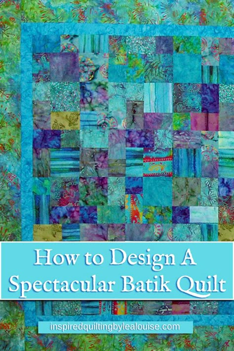 Scrappy Batik Quilts Free Pattern, Quilts Using Batiks, Quilts Made With Batiks, Large Quilt Patterns, Batik Quilt Patterns Free, Batik Quilts Ideas Free Pattern, Checkerboard Quilts, Batik Quilts Ideas, Apron Quilt