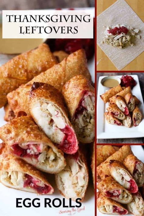 Turkey Egg Rolls, Egg Roll Wrapper, Turkey Egg, Leftover Gravy, Food Thanksgiving, Brown Egg, Leftover Recipes, Thanksgiving Leftover Recipes, Thanksgiving Dinner Table