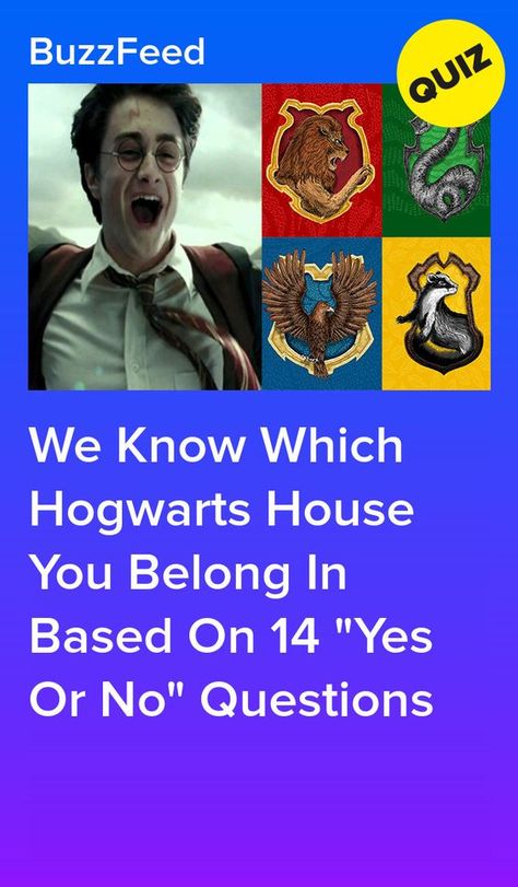 This "Yes Or No" Quiz Will Reveal Which Hogwarts House You Belong In #quiz #quizzes #buzzfeed #triviaquestionsandanswers #quizzesbuzzfeed #bestfriendquiz #bffquiz Harry Potter Quiz Buzzfeed, Hogwarts Quizzes, Hogwarts Houses Quiz, Hogwarts Sorting Quiz, Hogwarts Quiz, Harry Potter Test, Harry Potter House Quiz, House Quiz, Quizzes Buzzfeed