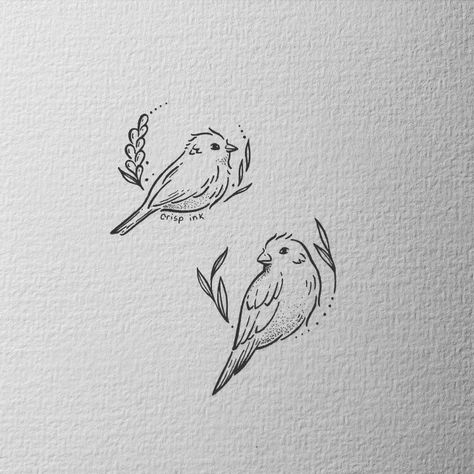 Crisp Ink Tattoo, Matching Bird Tattoos, Dreamy Tattoo Ideas, Louisiana Tattoo, Crisp Ink, Simple Bird Tattoo, Bird Outline, Intense Emotions, Lafayette Louisiana