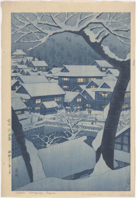 Kasamatsu Shirô, 1948 What Is Contemporary Art, Carnegie Museum Of Art, Matchbox Art, Winter Illustration, Winter Wallpaper, Japanese Woodblock Printing, Japanese Painting, Japan Art, Japanese Prints