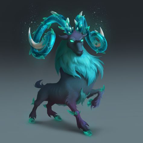 Moss Tattoo, Crystal Horns, Gem Dragon, Crystal Horn, How To Render, Space Hero, Goat Art, Environment Art, Art Digital Art