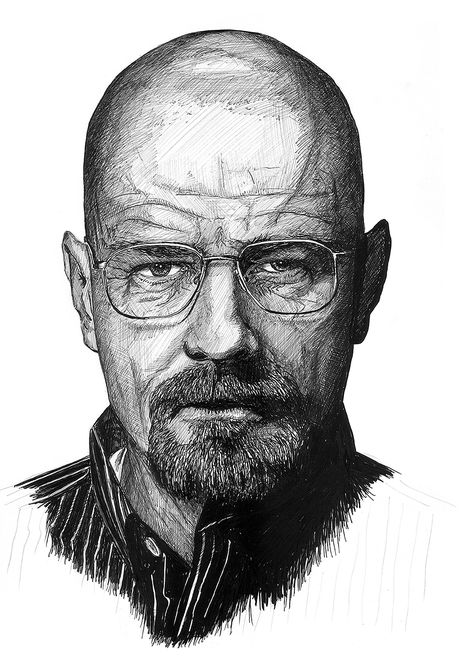 Walter White Drawing, Breaking Bad 3, Breaking Bad Art, Lion Art Tattoo, Bad Drawings, Bad Art, Rap Wallpaper, Celebrity Drawings, Face Sketch