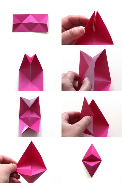 Today I’m going to show you how to make a cute and colourful phone stand using a very simple material - paper! They’re ideal for adding a pop of colour to your desk and are so easy to make. If you’re anything like me and always losing your phone under a stack of papers or trying to balance it on a pile of books while you cook up a storm, then you’re going to love this easy DIY Origami Phone Stand. Origami Phone Stand, Origami Phone, Origami Wall Art, Origami Rose, Origami Patterns, Modular Origami, Pinterest Diy Crafts, Paper Flower Crafts, Photo Album Diy