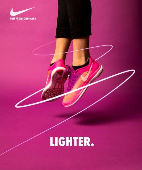 Nike Campaign on Behance Nike Campaign, Campaign Photoshoot, Sports Campaign, Shoe Advertising, Nike Ad, Photoshop Tutorial Graphics, Sneaker Posters, Shoes Ads, Career Coach