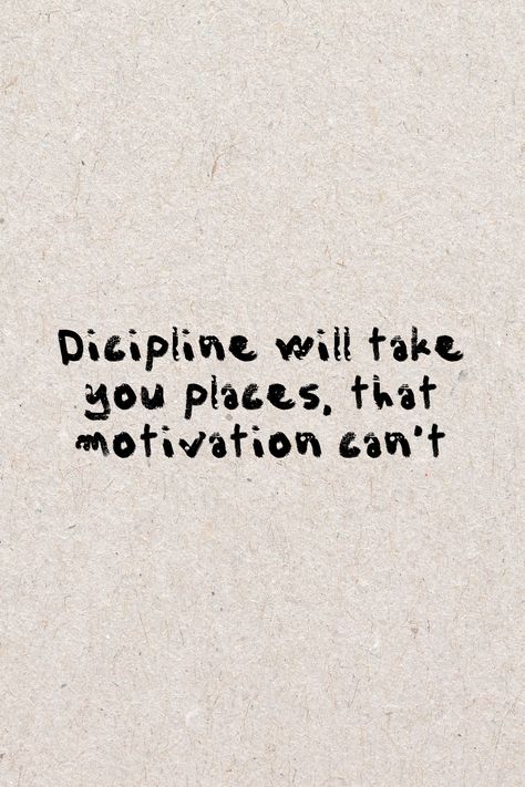 Discipline is about commitment, consistency and showing up even when you don´t feel like it. Motivation might spark the start, but it´s often fleeting, coming and going depending on mood or external circumstances. Dicipline, on the other hand, builds habits tha drive you forward, it´s the daily choices and persistence that will lead you to success. Commitment Aesthetic, Consistency Dicipline, Consistency Aesthetic, Dont Complain, Discipline And Consistency, Consistency Quotes, Persistence Quotes, Consistent Aesthetic, Board Themes