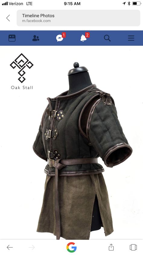 Oak Stall gambeson Medieval Padded Armor, Gambison Medieval, Gambeson Armour, Gambeson Pattern, Female Gambeson, Medieval Gambeson, Medieval Outfit, Medieval Clothes, Larp Armor