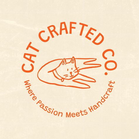 Handcraft  logo, editable business branding template design | premium image by rawpixel.com / Aew Handcrafted Logo Design, Handcraft Logo Design, Small Business Logo Ideas, Embroidery Aesthetic, Badges Ideas, Cat Graphic Design, Craft Logo, Small Business Logo, Graphic Design Flyer