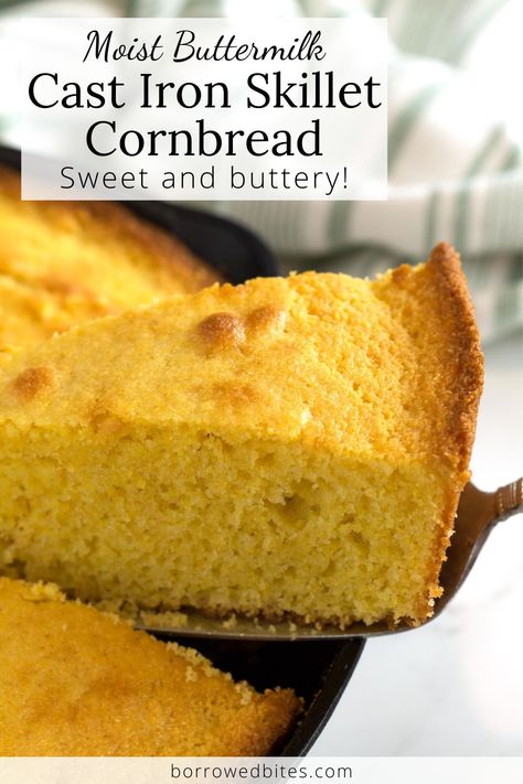 Cast Iron Skillet Cornbread, Gluten Free Cornbread Recipe, Iron Skillet Cornbread, Electric Skillet Recipes, Skillet Corn, Buttermilk Cornbread, Skillet Cornbread, Gluten Free Cornbread, Homemade Cornbread