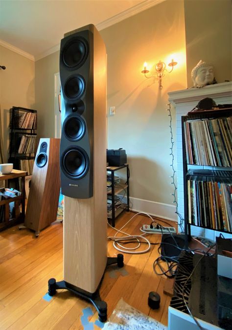 Dynaudio Confidence 50 Loudspeakers | Review | Part-Time Audiophile Dynaudio Speakers, Theater Pictures, Audio Rack, Listening Room, Audio Room, Diy Speakers, Hifi Speakers, Closet Door, High End Audio