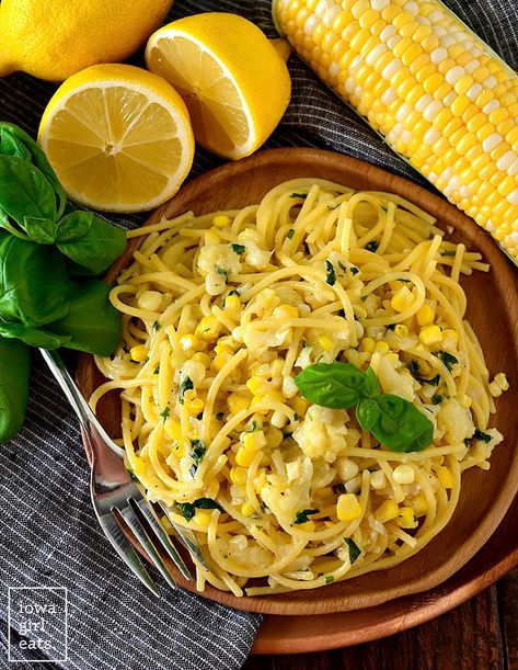 Pasta With Corn, Creamy Sweet Corn, Gluten Free Pasta Recipes, Date Night Dinner Recipes, Cooking Sweet Corn, Pasta With Basil, Summer Pasta Dishes, Summer Pasta Recipes, Night Dinner Recipes