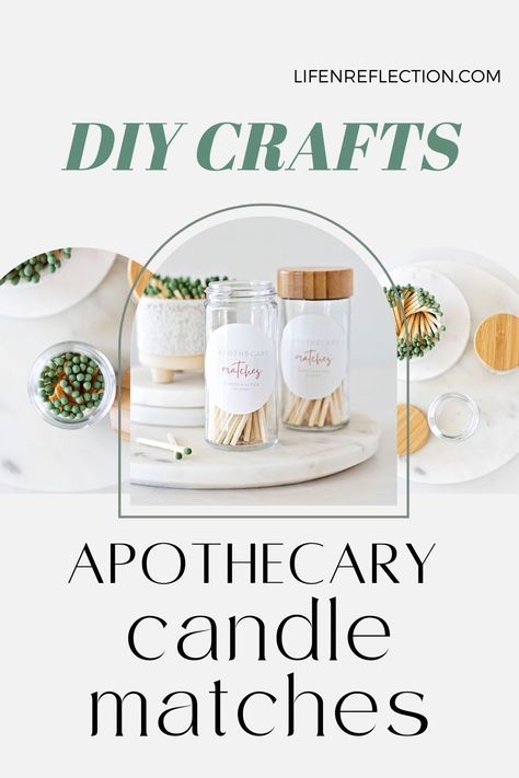 No more matchbooks stuffing your junk drawer or big matchboxes cluttering your decor. This DIY project makes apothecary candle match jars to store your matches right where you need them - striker included! Diy Match Striker Jar, Match Striker Diy, Diy Match Striker, Diy Apothecary, Apothecary Candle, Decorative Matches, Diy Candles Easy, Empty Candle Jars, Match Jar